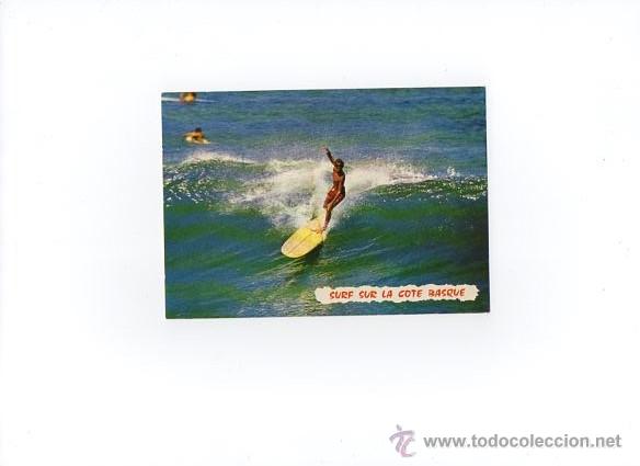 Coleccionismo deportivo: POSTAL SURF LA COSTA VASCA FRANCESA BIARRITZ - Foto 1
