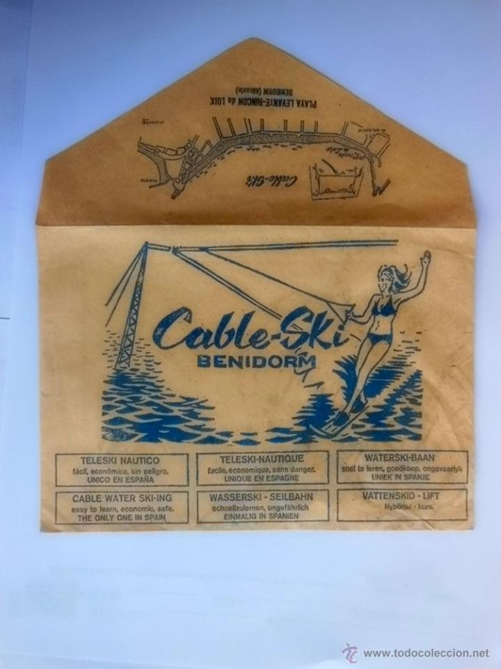 Coleccionismo deportivo: Sobre publicidad. CABLE - SKI BENIDORM - Foto 1