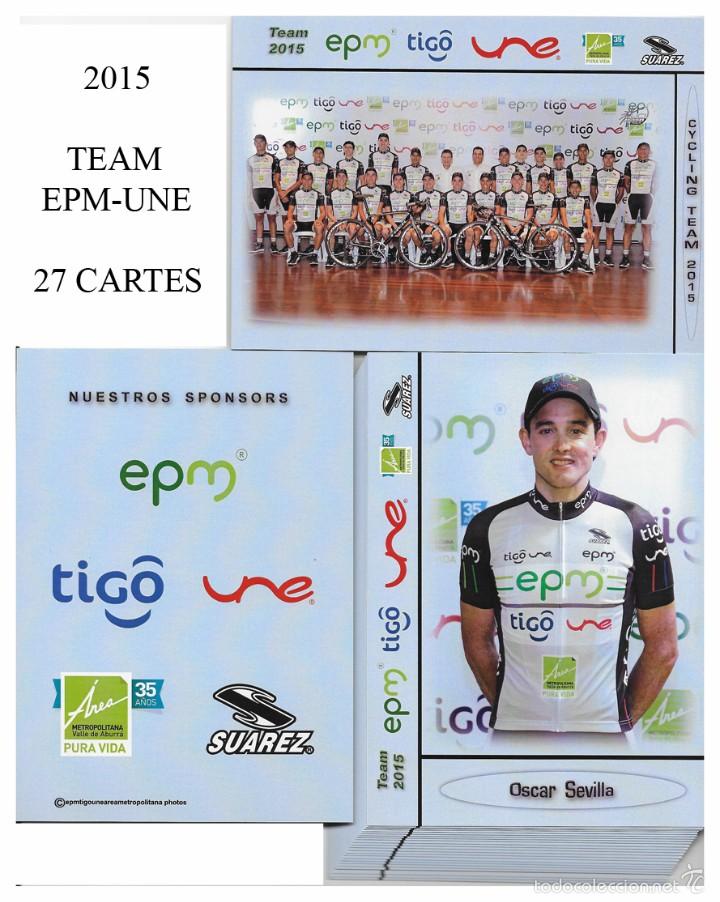 Coleccionismo deportivo: EQUIPO CICLISTA EPM- UNE 2015 ( 27 POSTALES ) - Foto 1