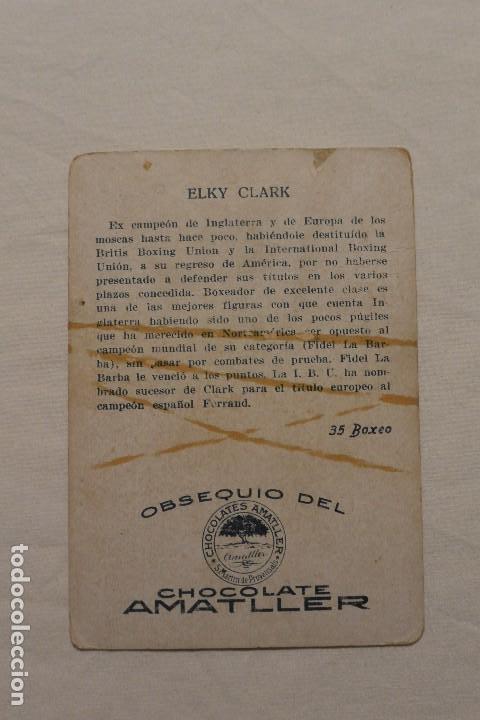 Coleccionismo deportivo: CROMO BOXEO Elky Clark. AMATLLER - Foto 2