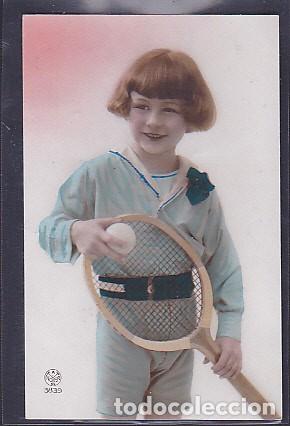 Coleccionismo deportivo: POSTAL ROMANTICA TENIS - Foto 1