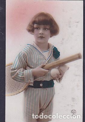 Coleccionismo deportivo: POSTAL ROMANTICA TENIS - Foto 1