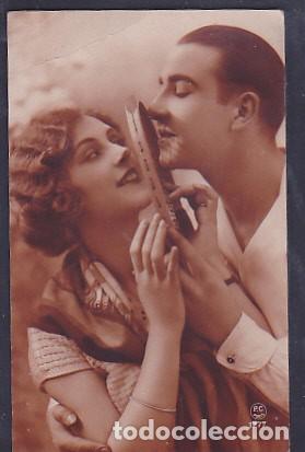 Coleccionismo deportivo: POSTAL ROMANTICA TENIS - Foto 1