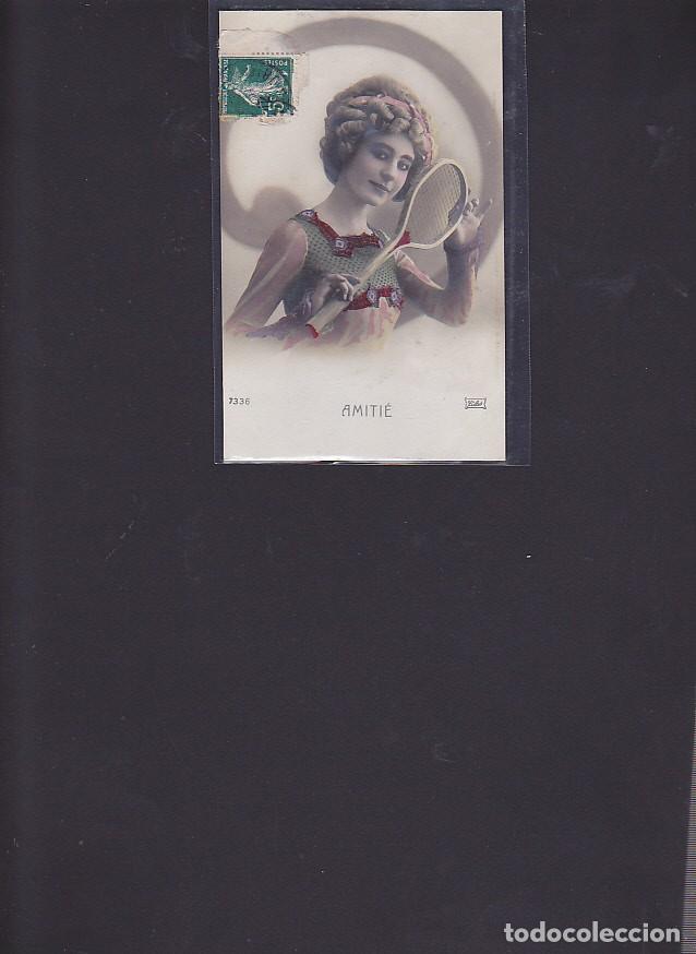 Coleccionismo deportivo: POSTAL ROMANTICA TENIS - Foto 1