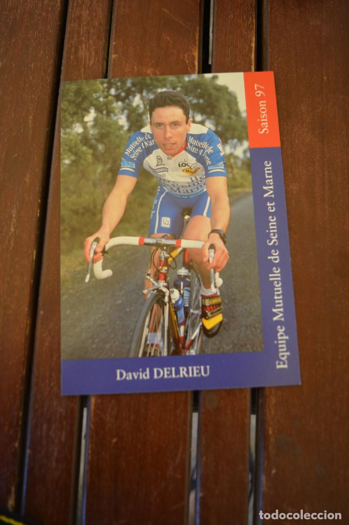 Coleccionismo deportivo: POSTAL DEL CICLISTA DAVID DELRIEU - Foto 1
