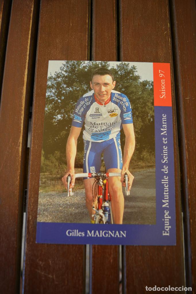 Coleccionismo deportivo: POSTAL DEL CICLISTA GILLES MAIGNAN - Foto 1