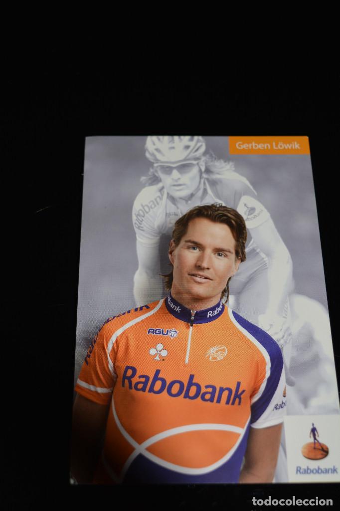 Coleccionismo deportivo: POSTAL DEL CICLISTA GERBEN L&Ouml;WIK (RABOBANK) - Foto 1