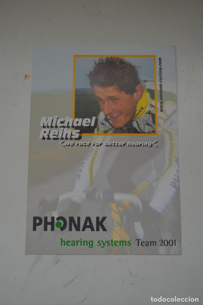 Coleccionismo deportivo: POSTAL DEL CICLISTA MICHAEL REINS (PHONAK) - Foto 1