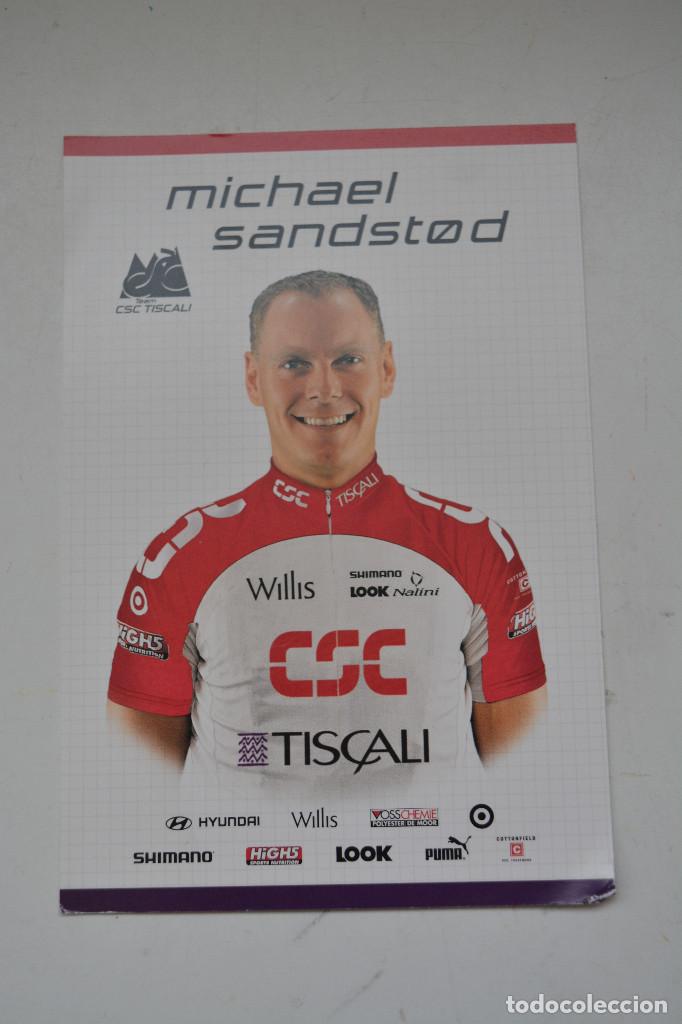 Coleccionismo deportivo: POSTAL DEL CICLISTA MICHAEL SANDSTOD (CSC) - Foto 1