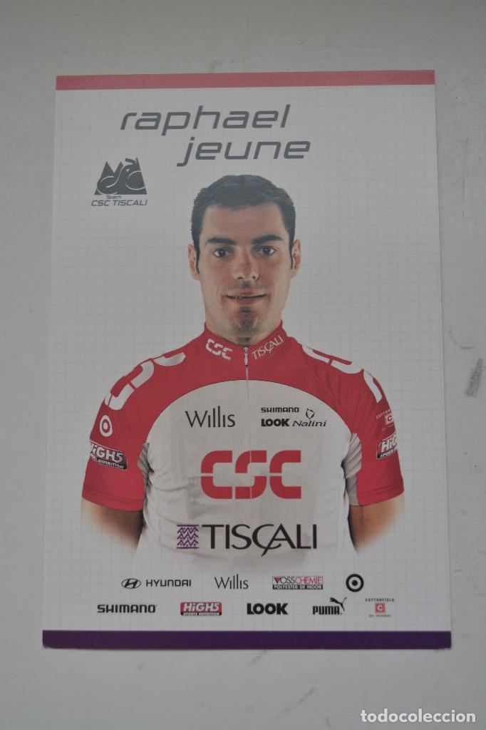Coleccionismo deportivo: POSTAL DEL CICLISTA RAPHAEL JEUNE (CSC) - Foto 1