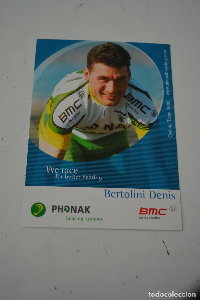 Coleccionismo deportivo: POSTAL DEL CICLISTA DENIS BERTOLINI (PHONAK) - Foto 1