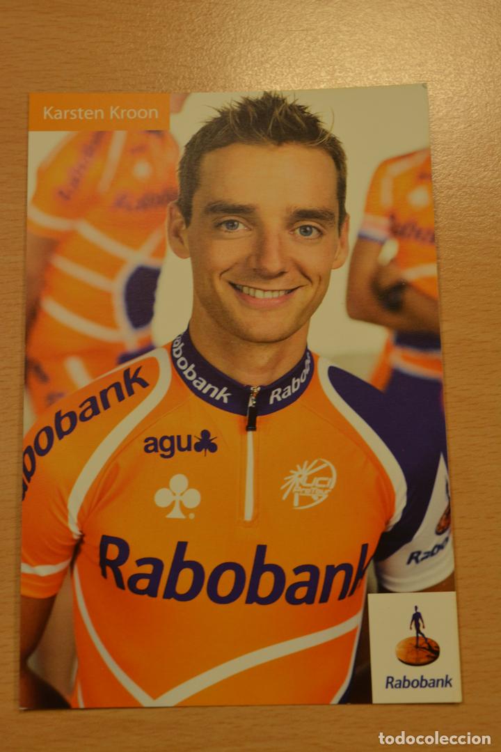 Coleccionismo deportivo: POSTAL DEL CICLISTA KARSTEN KROON (RABOBANK) - Foto 1