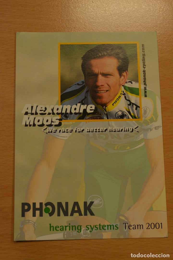 Coleccionismo deportivo: POSTAL DEL CICLISTA ALEXANDRE MOOS (PHONAK) - Foto 1