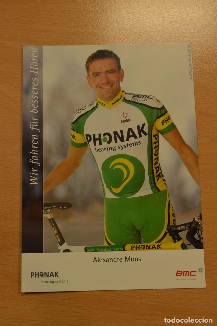 Coleccionismo deportivo: POSTAL DEL CICLISTA ALEXANDRE MOOS (PHONAK) - Foto 1