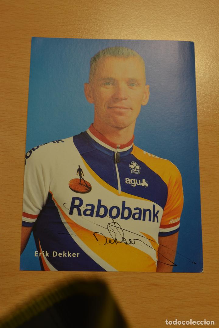 Coleccionismo deportivo: POSTAL DEL CICLISTA ERIK DEKKER (RABOBANK) - Foto 1
