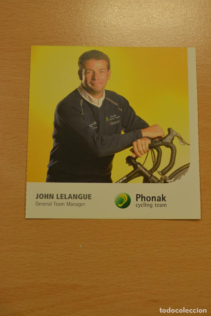 Coleccionismo deportivo: POSTAL DEL CICLISTA JOHN LELANGUE (PHONAK) - Foto 1