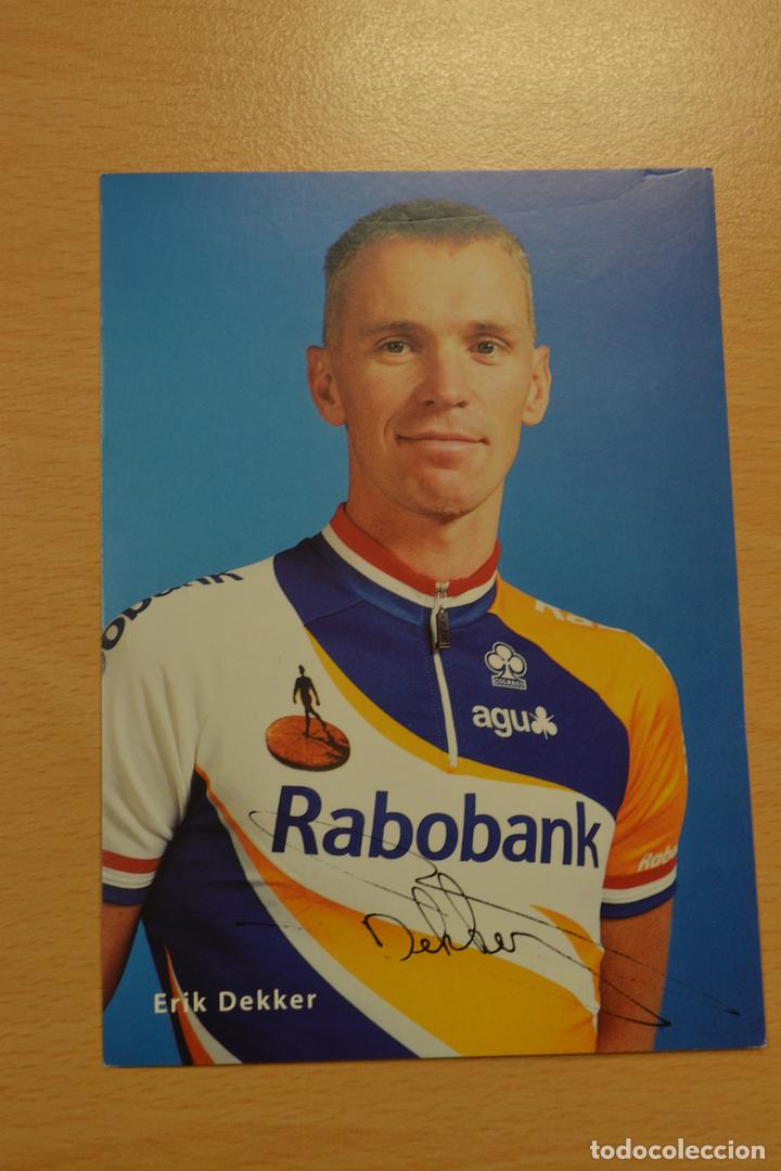 Coleccionismo deportivo: POSTAL DEL CICLISTA ERIK DEKKER (RABOBANK) - Foto 1