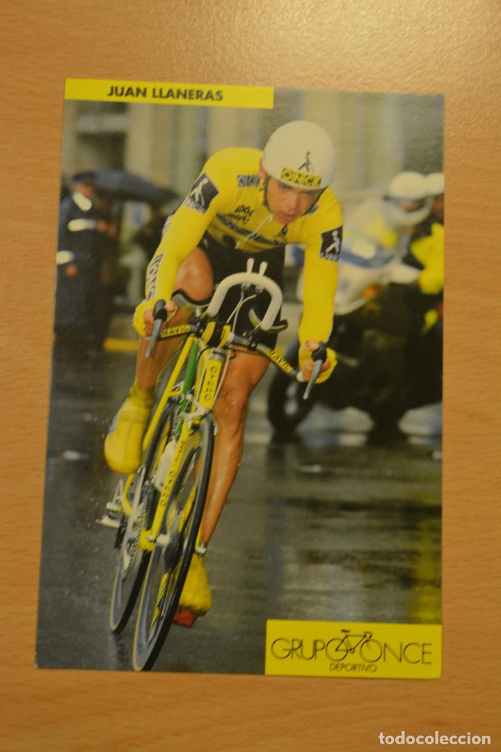 Coleccionismo deportivo: POSTAL DEL CICLISTA JUAN LLANERAS (ONCE) - Foto 1