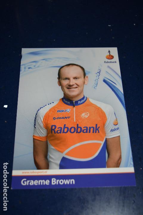 Coleccionismo deportivo: POSTAL DEL CICLISTA GRAEME BROWN (RABOBANK) - Foto 1