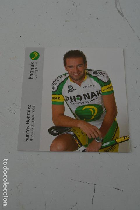 Coleccionismo deportivo: POSTAL DEL CICLISTA  SANTOS GONZALEZ (PHONAK) - Foto 1