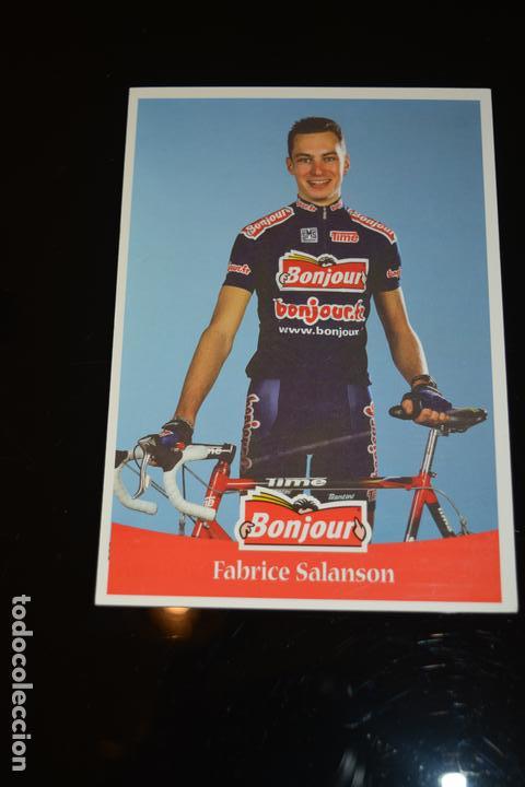 Coleccionismo deportivo: POSTAL DEL CICLISTA FABRICE SALANSON (BONJOUR) - Foto 1