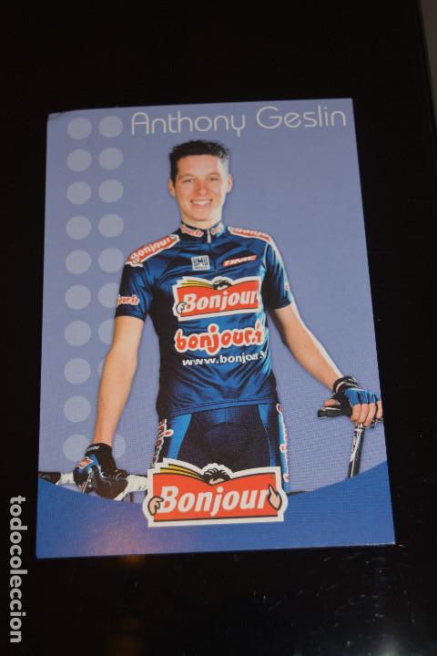 Coleccionismo deportivo: POSTAL DEL CICLISTA ANTHONY GESLIN (BONJOUR) - Foto 1