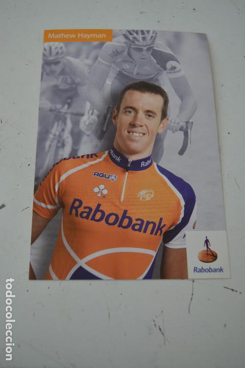 Coleccionismo deportivo: POSTAL DEL CICLISTA MATTHEW HAYMAN (RABOBANK) - Foto 1