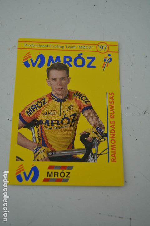 Coleccionismo deportivo: POSTAL DEL CICLISTA RAIMUNDAS RUMSAS (MROZ) - Foto 1