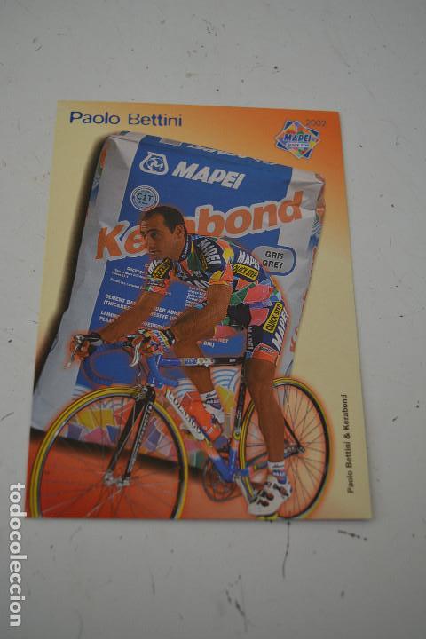 Coleccionismo deportivo: POSTAL DEL CICLISTA PAOLO BETTINI (MAPEI QUICK STEP) - Foto 1