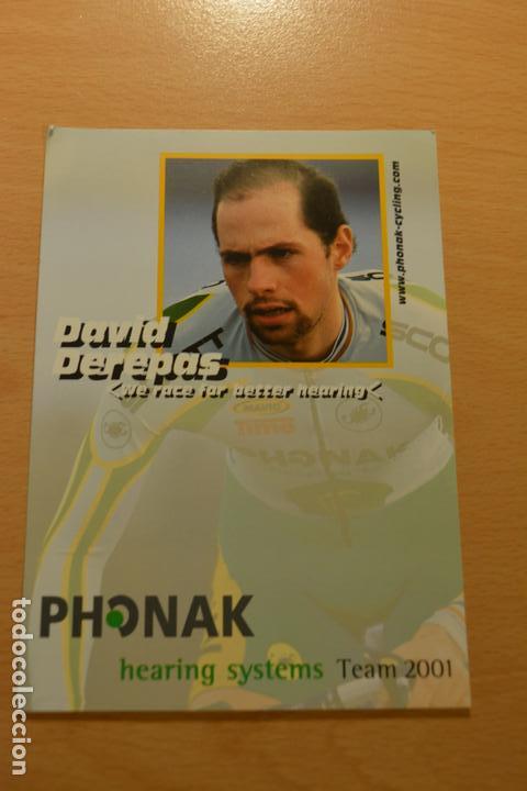 Coleccionismo deportivo: POSTAL DEL CICLISTA DAVID DEREPAS (PHONAK) - Foto 1