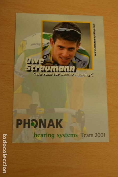 Coleccionismo deportivo: POSTAL DEL CICLISTA UWE STRAUMANN (PHONAK) - Foto 1