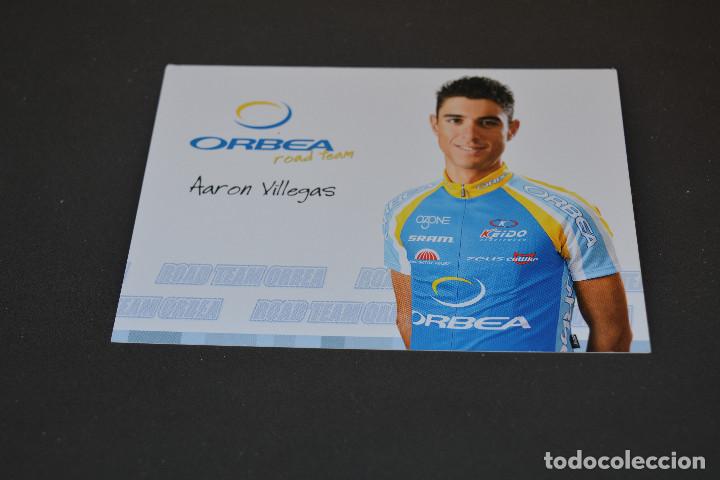 Coleccionismo deportivo: POSTAL DEL CICLISTA AARON VILLEGAS (ORBEA) - Foto 1