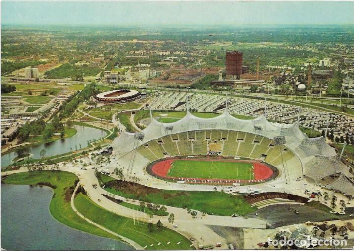 Coleccionismo deportivo: ESTADIO OLIMPICO DE M&Uuml;NCHEN .- CIRCULADA 1972 - Foto 1
