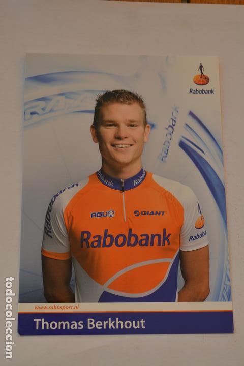 Coleccionismo deportivo: POSTAL DEL CICLISTA THOMAS BERKHOUT (RABOBANK) - Foto 1