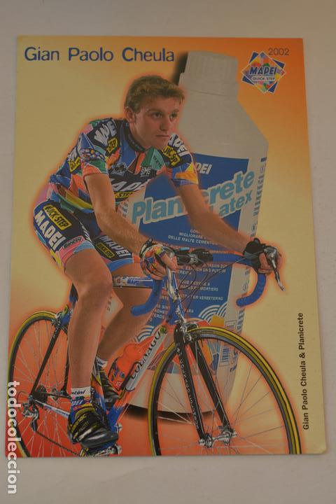 Coleccionismo deportivo: POSTAL DEL CICLISTA GIAN PAOLO CHEULA (MAPEI QUICK STEP) - Foto 1