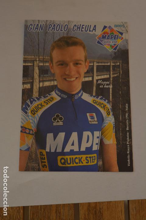 Coleccionismo deportivo: POSTAL DEL CICLISTA GIAN PAOLO CHEULA (MAPEI QUICK STEP) - Foto 1
