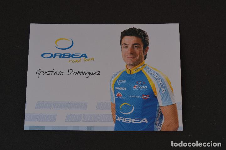 Coleccionismo deportivo: POSTAL DEL CICLISTA GUSTAVO DOMINGUEZ (ORBEA) - Foto 1