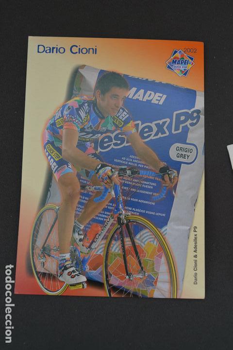 Coleccionismo deportivo: POSTAL DEL CICLISTA DARIO CIONI (MAPEI QUICK STEP) - Foto 1