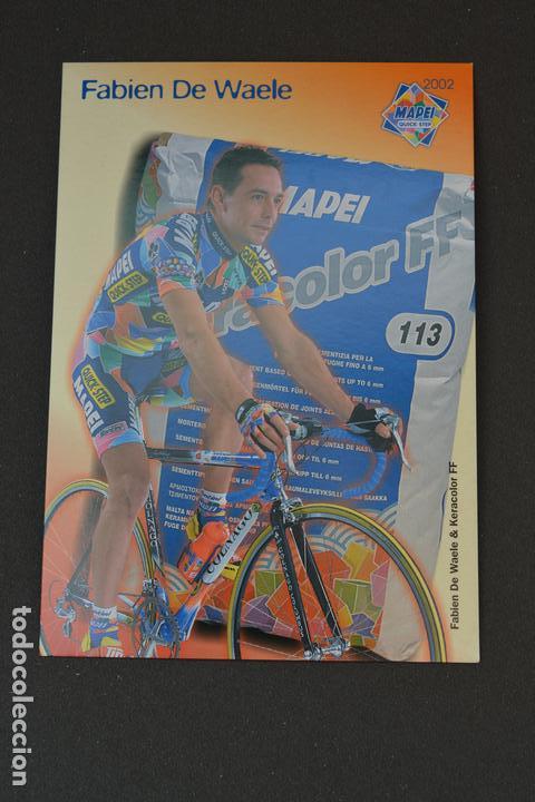 Coleccionismo deportivo: POSTAL DEL CICLISTA FABIEN DE WAELE (MAPEI QUICK STEP) - Foto 1