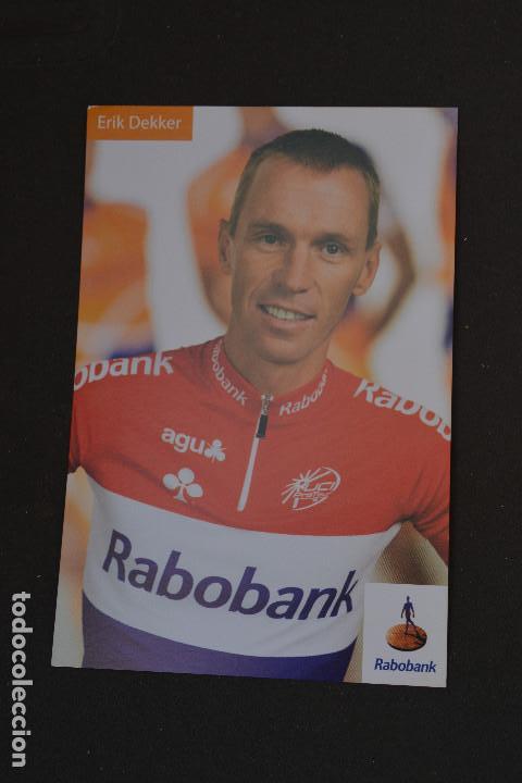 Coleccionismo deportivo: POSTAL DEL CICLISTA ERIK DEKKER (RABOBANK) - Foto 1