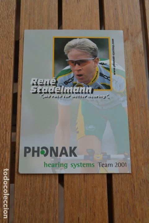Coleccionismo deportivo: POSTAL DEL CICLISTA RENE STADELMANN (PHONAK) - Foto 1