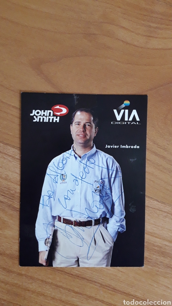 Coleccionismo deportivo: TARJETA JAVIER IMPRODA CON DEDICATORIA. JOHN SMITH. VIA DIGITAL - Foto 1