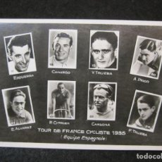 Coleccionismo deportivo: TOUR DE FRANCE CYCLISTE 1935-ESPAÑA-CICLISMO-FOTOGRAFICA-REVERSO EN BLANCO-POSTAL ANTIGUA-(86.710). Lote 303957043