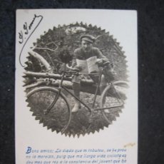 Coleccionismo deportivo: CICLISMO-1 DE JULIOL 1917-CICLISME CATALA-FOTOGRAFICA-POSTAL ANTIGUA-(91.280). Lote 326380938