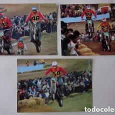 Coleccionismo deportivo: TRES POSTALES MOTOCROSS - COLECCION PERLA, AÑOS 70. Lote 397839919