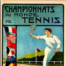 Coleccionismo deportivo: TENIS - CHAMPIONNATS DU MONDE DE TENNIS - 1 AU 9 JUIN 1912 - REPRODUCCIÓN - NUGERON S1 - SPORTS 1900. Lote 403378189