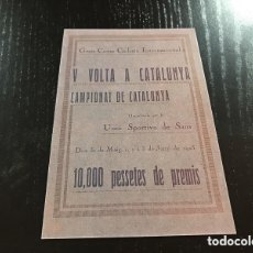 Coleccionismo deportivo: POSTAL 5A VOLTA CICLISTA A CATALUNYA 1923