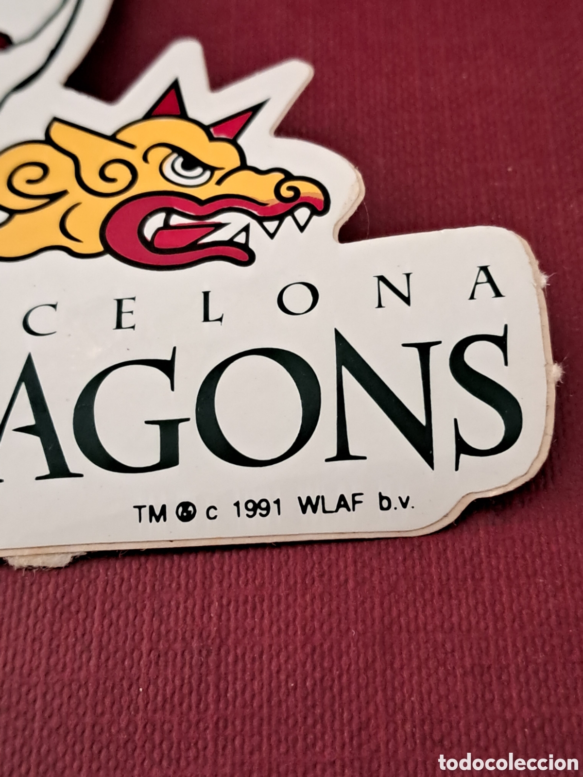 Coleccionismo deportivo: Pegatina Barcelona Dragons 1991 - Foto 3