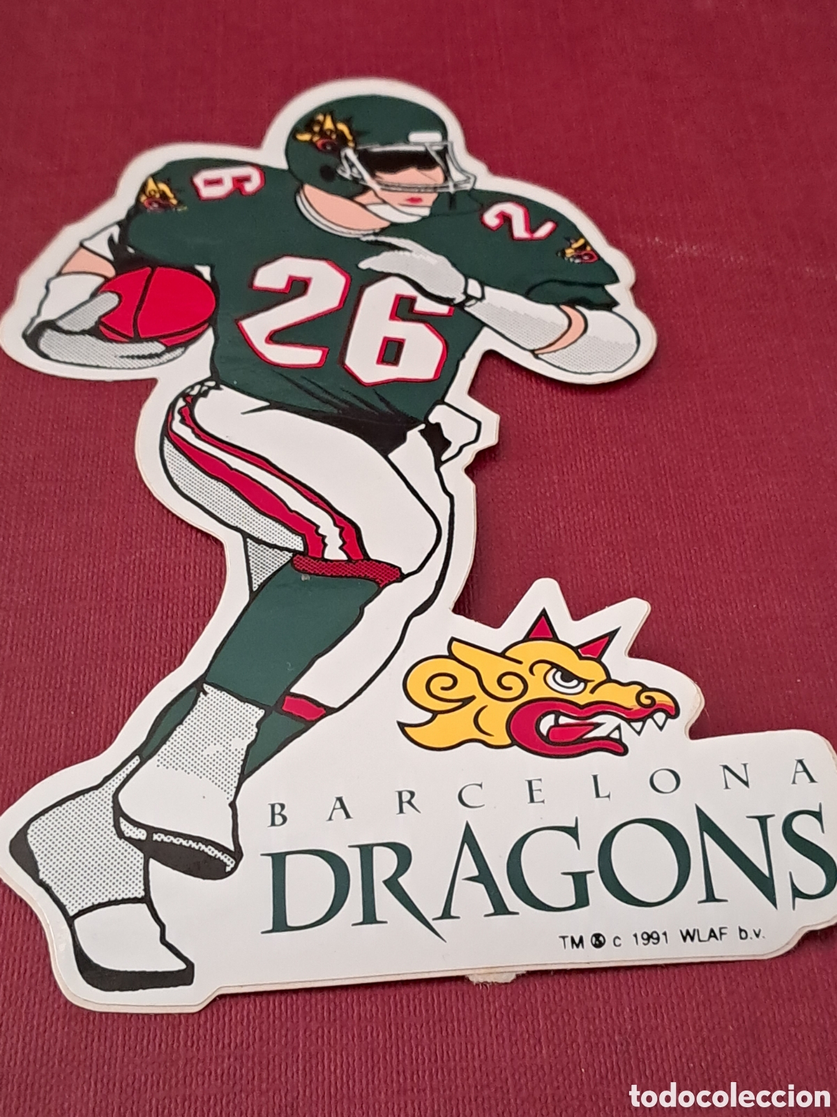 Coleccionismo deportivo: Pegatina Barcelona Dragons 1991 - Foto 4
