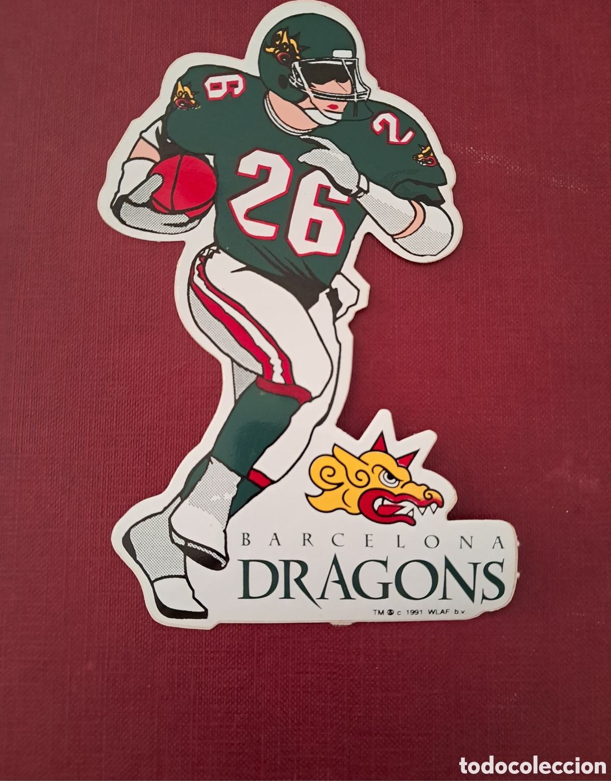 Coleccionismo deportivo: Pegatina Barcelona Dragons 1991 - Foto 1